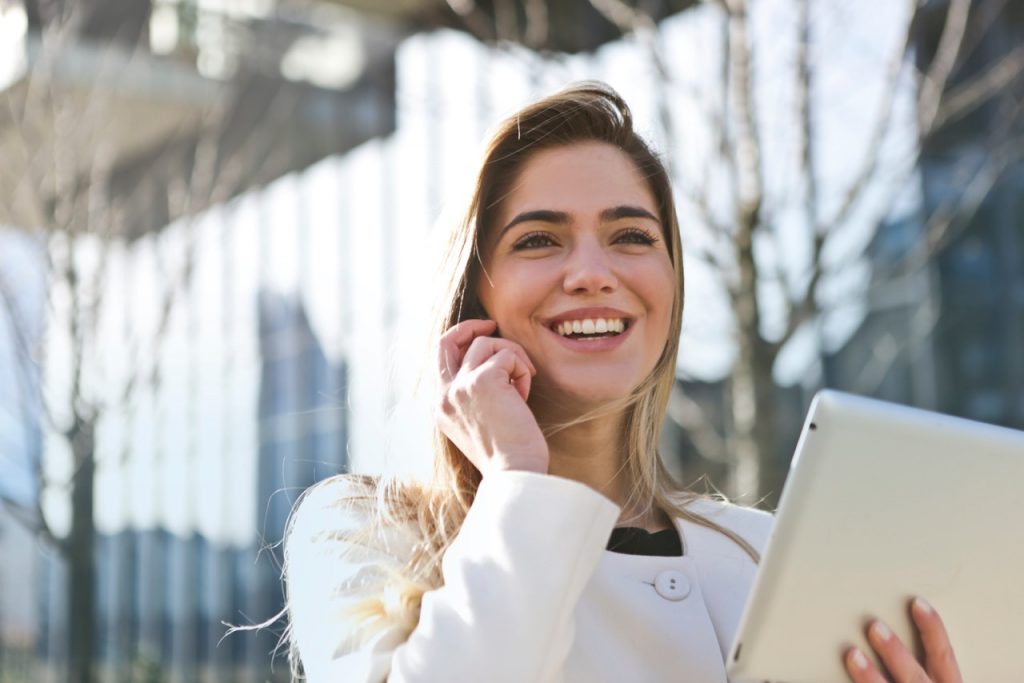 Smiling business woman